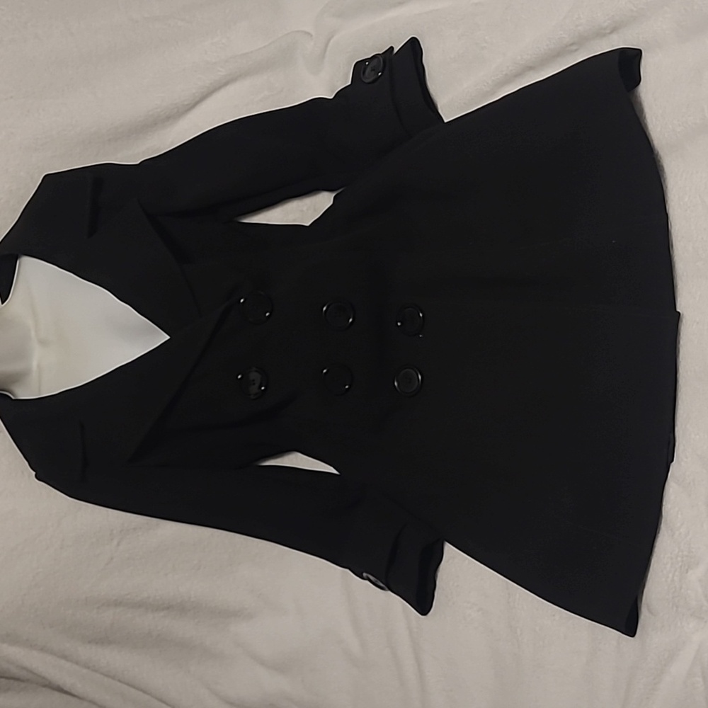 Italian, Sandra Ferrone, Black mid-length Dressy Coat
